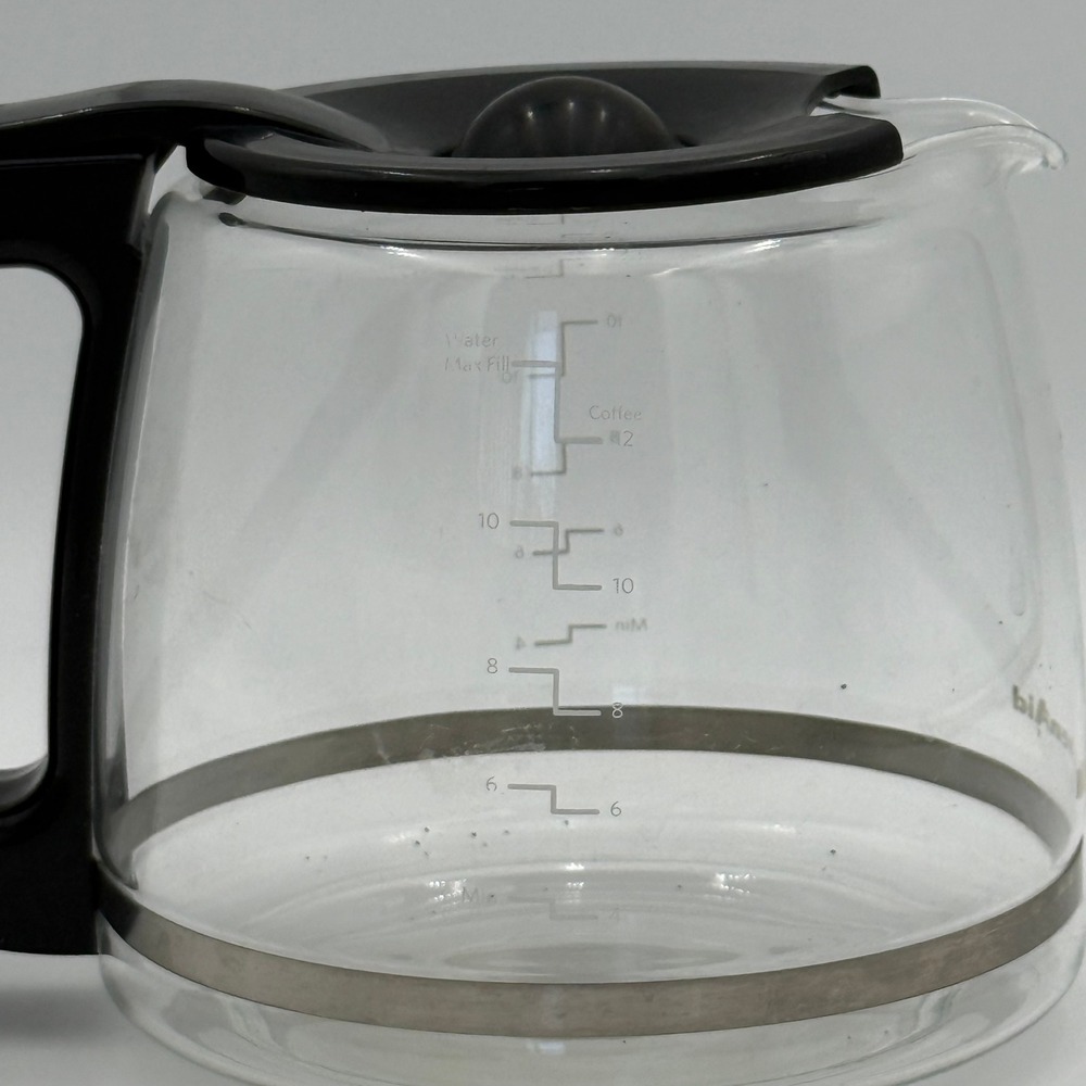 KitchenAid 12 Cup Glass Coffee Carafe Replacement Black Handle Lid Clear Glass - Picture 4 of 7